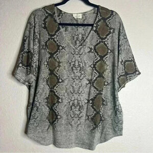 Ember Knit Snakeskin Blouse